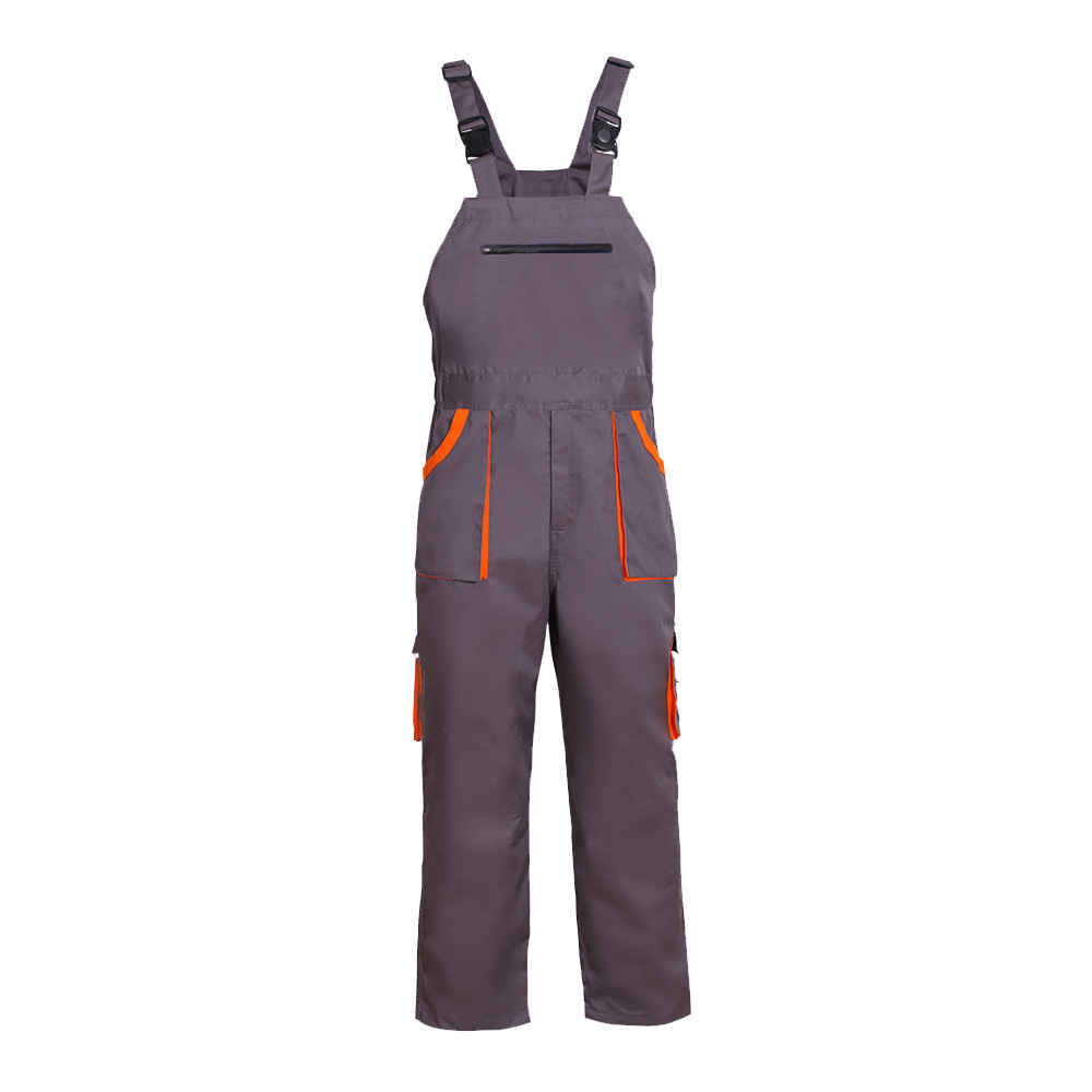Bib Overalls Men's Work Clothes Plus Size Protective Coveralls Strap Jumpsuit Multi Pockets Uniform Work Dungarees Cargo Pants