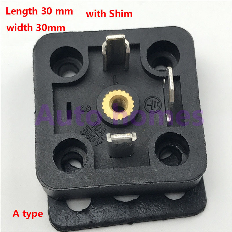 Solenoïde klep Socket Socket Connector Box Square Base