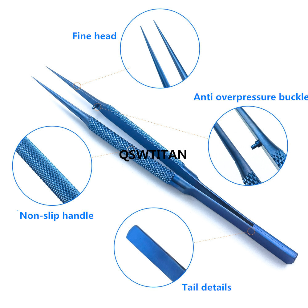Ophthalmic pincettpincett titan pincett 10,5 cm/14 cm/16 cm rund handtag oftalmiska mikroinstrument