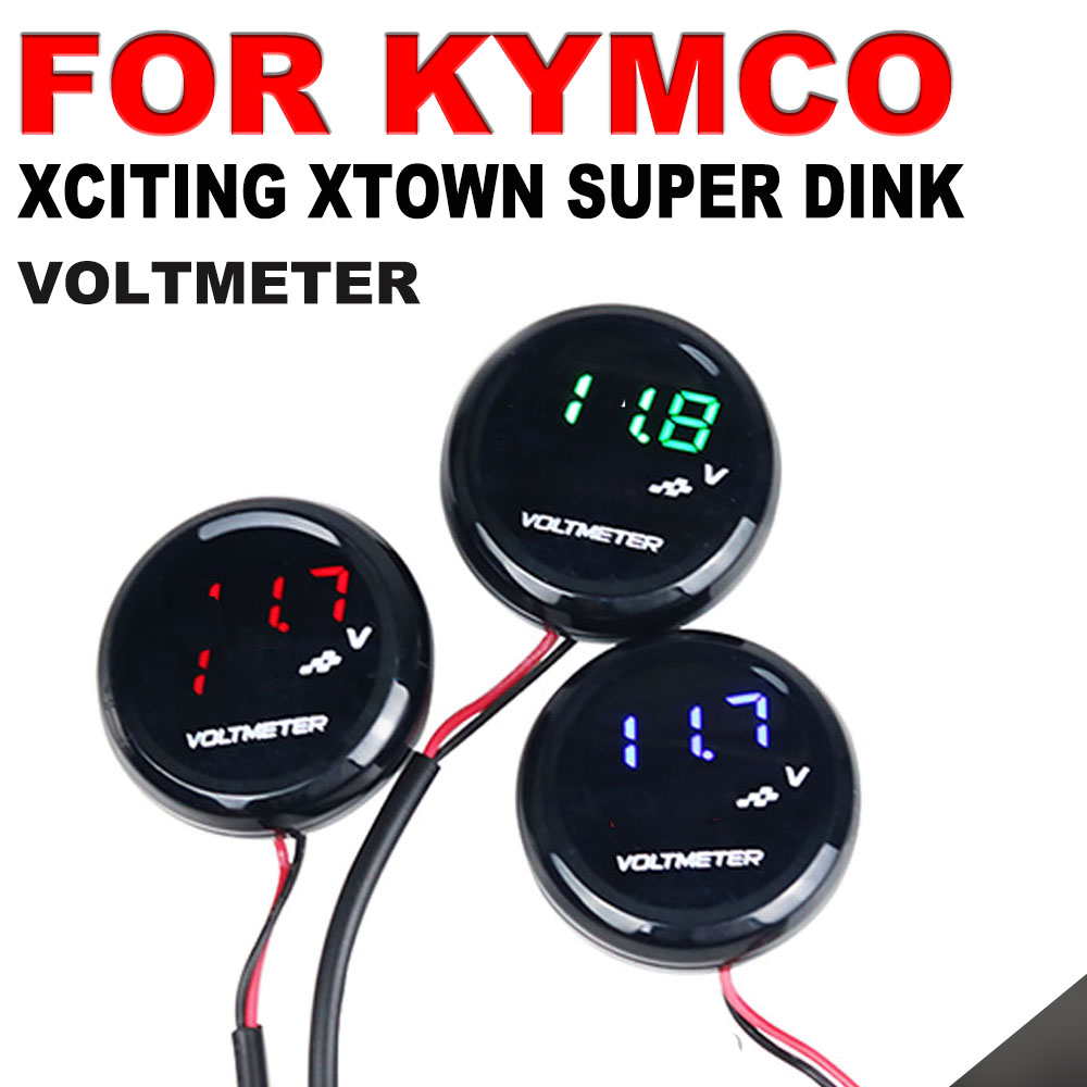 Für Kymco Xciting Xtown 250 300 400 I S400 Super Dink Motorrad Zubehör Voltmeter Digitalspannung Anzeigemesser Volt -Spannungsstufe