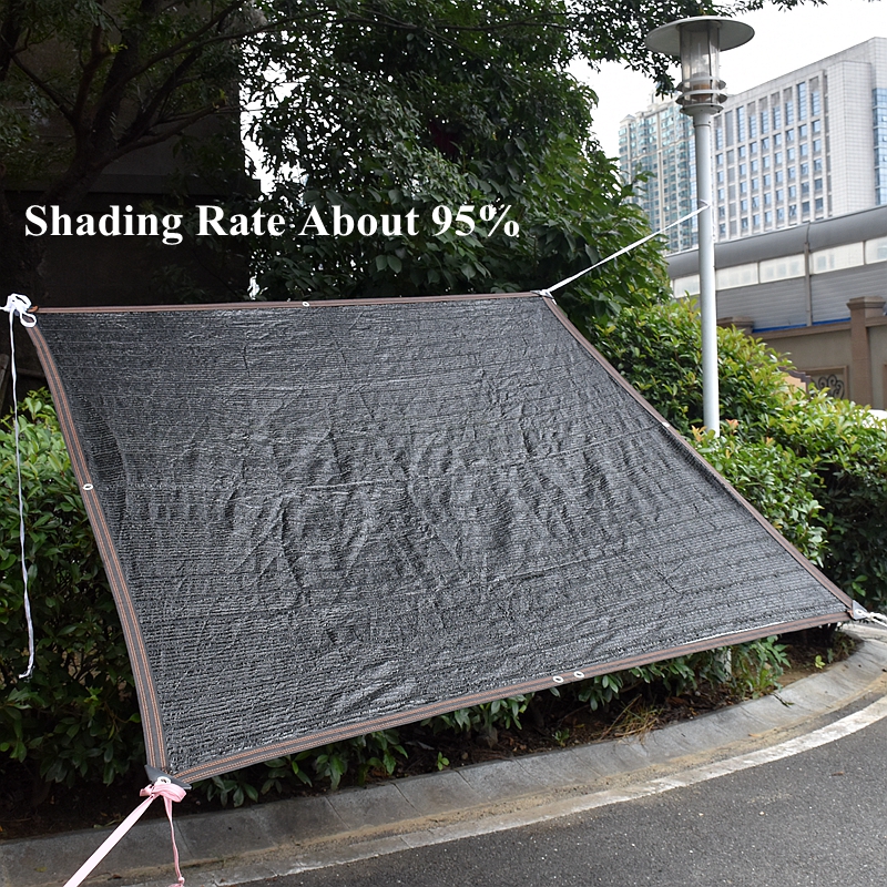 SgooHan Black Anti-UV Sun Shading Net Garden Succulent Plant Shelter Sunshade Net Outdoor Awning Swimming Pool Cover Shade Sail