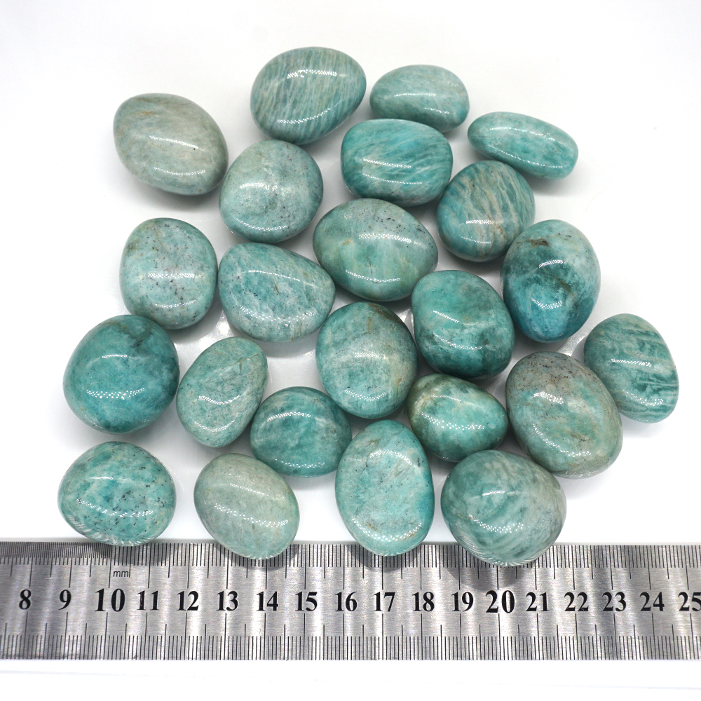 Amazonite naturelle Round Stone Floring Healing Crystal Quartz Material spécimen de gros en gros Gemstone Home Aquarium Decoration