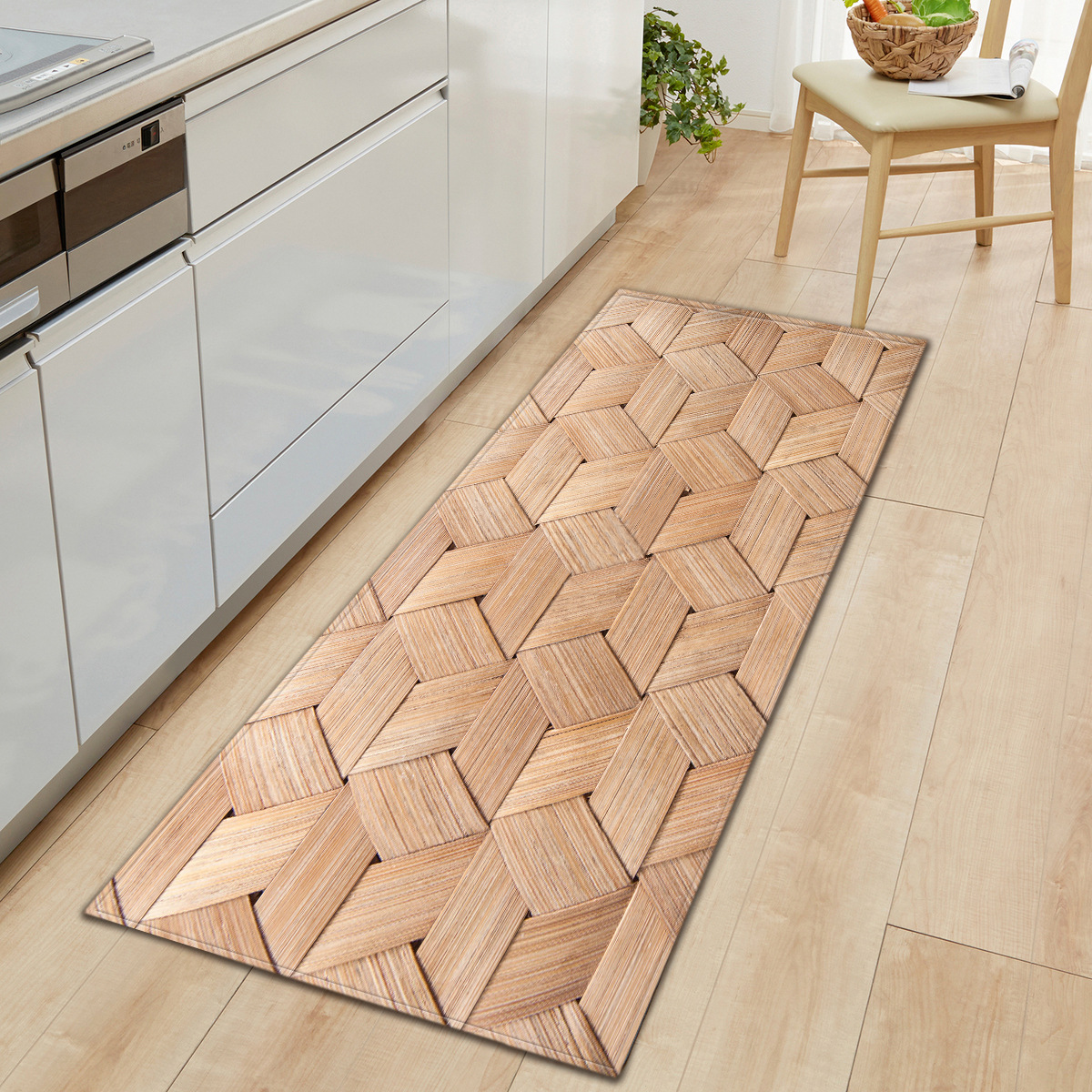 60*180 cm Anti-deslizamento de madeira tapete de tapete de tapete de tapete de cozinha quarto sala
