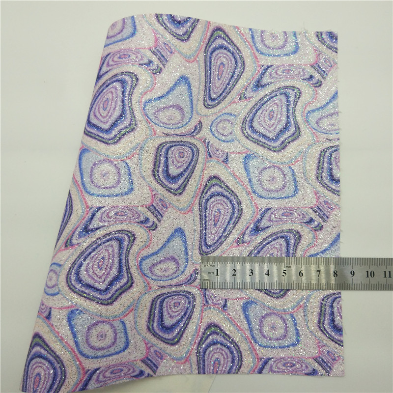 Couro de glitter roxo, hidromassagem com folha de couro de vinil de vinil estampada de couro de couro de couro falso para couro sintético para DIY 21x29cm Q332