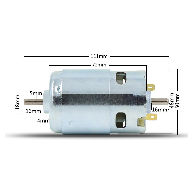 895 Högt vridmoment Hög RPM DC Motors 12V 24V