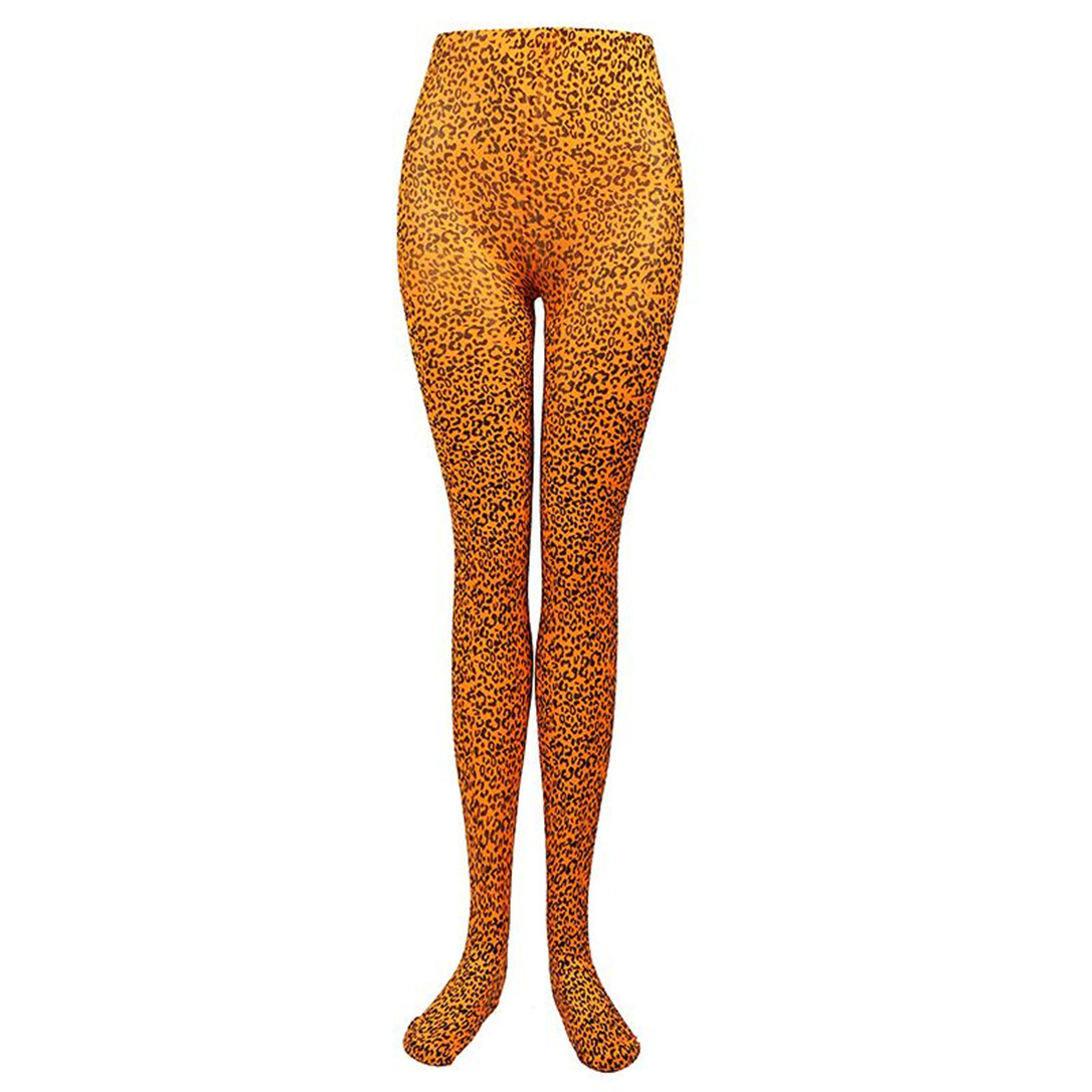 Snaily Women Leopard Cat Costume For Halloween Sexig Leopard Leggings Animal Skin Soft Tights