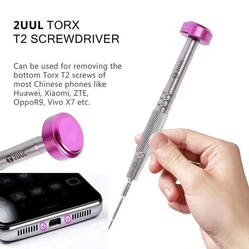 2UUL Schraubendreher TORX T2 0,6 mm y Tipp 0,8 mm Pentagramm 2,2 mm Spezial 1,5 mm Phillips für Telefon Tablet Uhr Reparaturwerkzeugwerkzeugwerkzeug