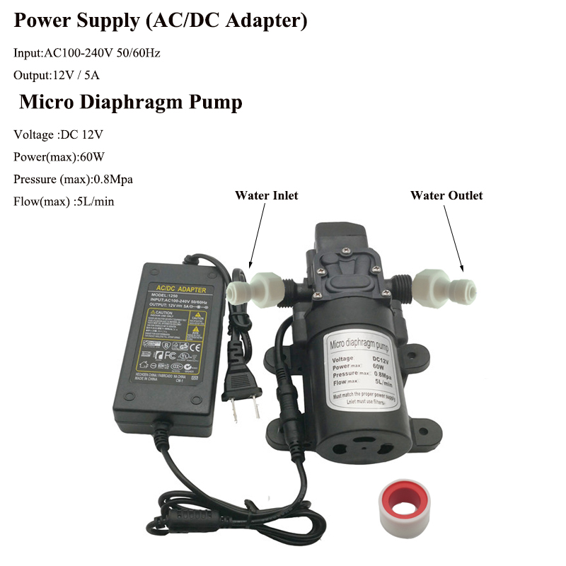 Electric Micro Pump for water sprayer Misting System watering mist spray pump for garden supplies Fog Machine