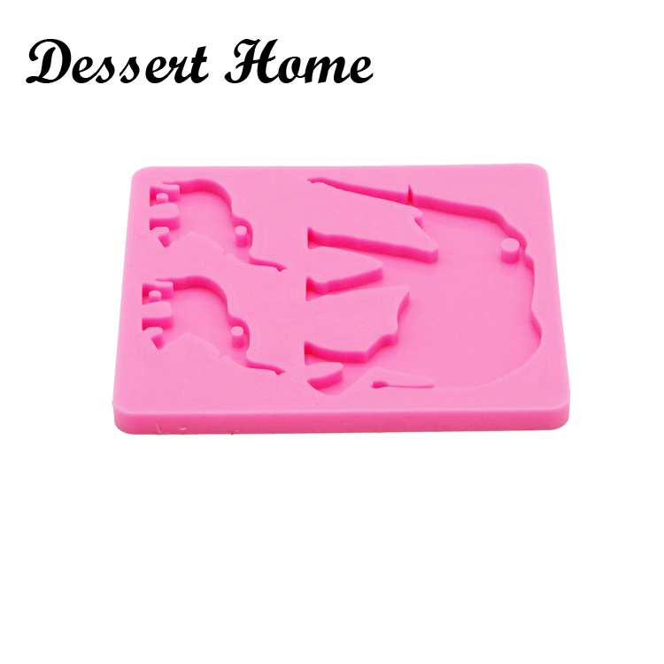 DY0078 DIY Elephant Family Moeder/Baby Epoxy Resin Molds Silicone Mold voor sleutelchains sieraden Making Accessoires Tools