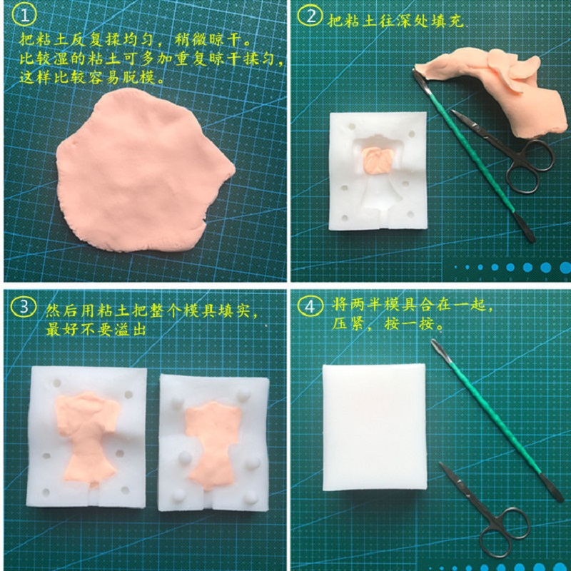 3D Human Silicone Mold for Sugarcraft, Fondant, Polymer Clay, Soap Making, Epoxy Harts, Doll Making, Crafting Projects, Candle
