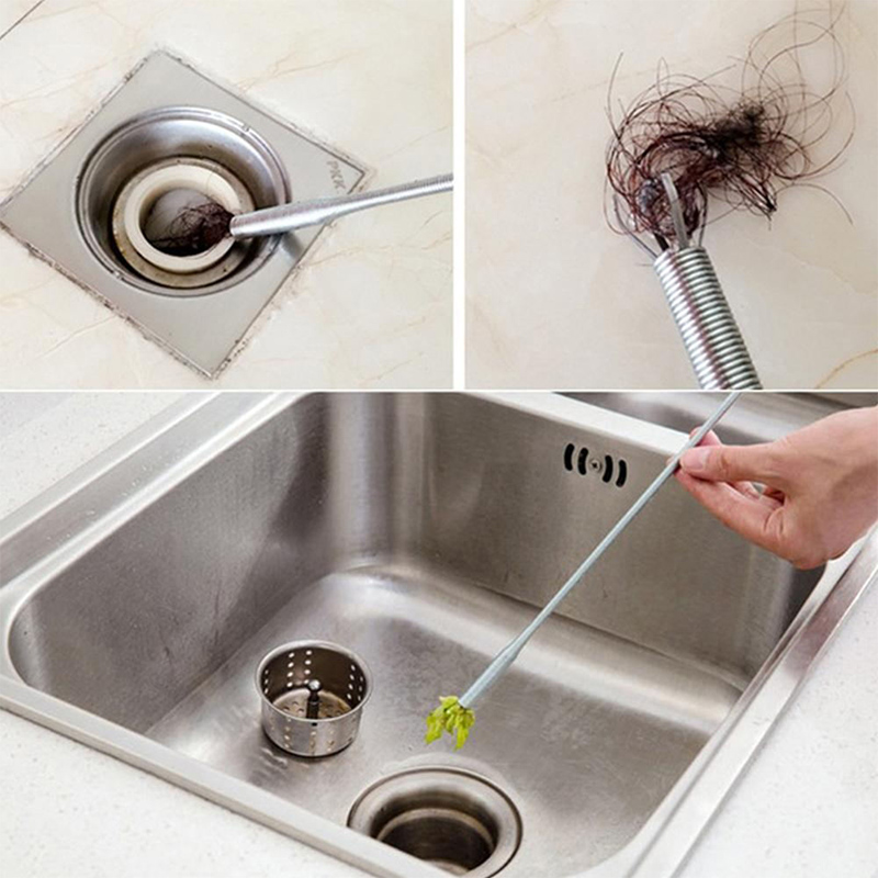 Mutfak Lavabo Temizleme Kan kanalizasyon Borusu Unblocker Yılan Bahar Boru Tarama Aracı Mutfak Banyo Kanalizasyon Temizleme Aracı Aksesuarları