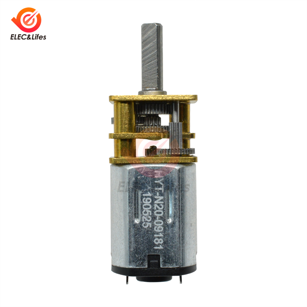 DC 3V/6V/12V GA12-N20 Mini Mikro Metal Dişli Motor Şanzıman Tekerlek Düşük Hız Motoru 15/30/50/60/100/200/1000rpm RC Araç Robot Oyuncakları