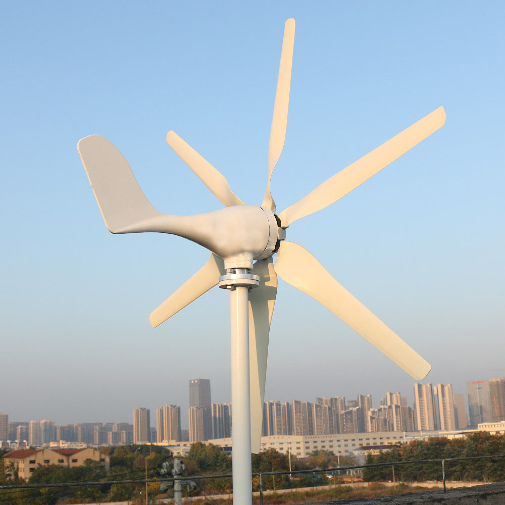 Gerador de turbina eólica horizontal gratuita para luzes de vento de água de vento de 800W MPPT Controlador de vento com 10 anos de garantia