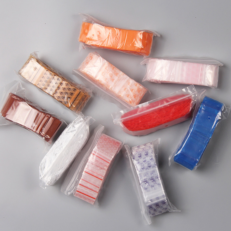 Mini PE Zip Lock Bags Small Items Storage Bag Plastic Packaging Pouch Earring Ring Pendant Packaging Food Bags