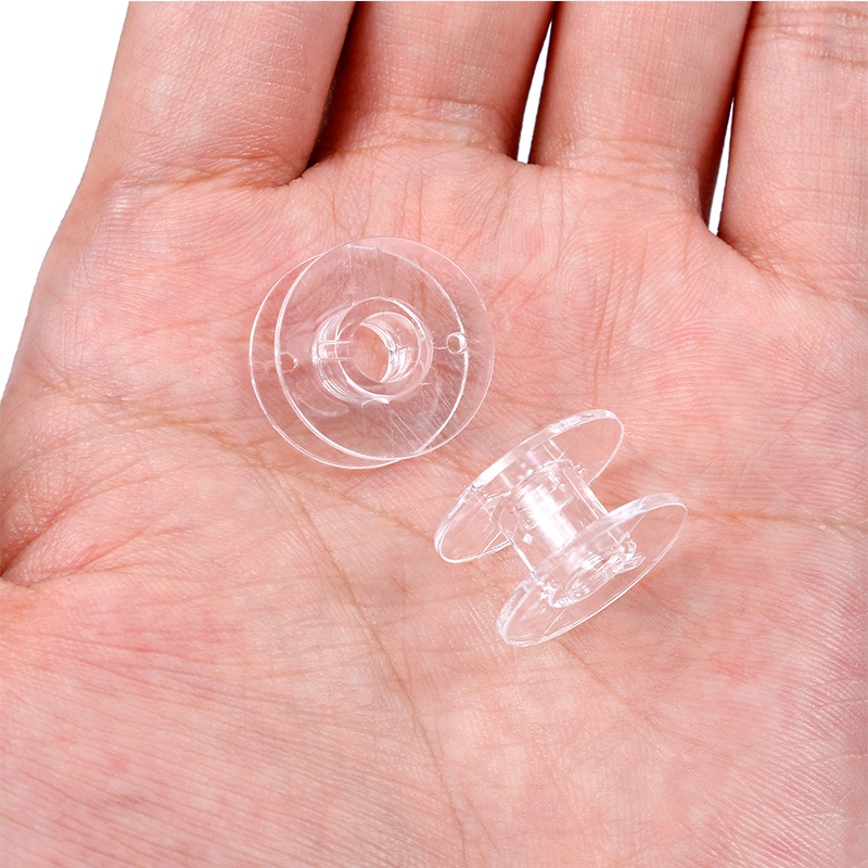 transparente leere Drahtspulen Spulen Nähmaschinen Spulen Home Plastik Spool Nähzubehör Universal leere Spulen