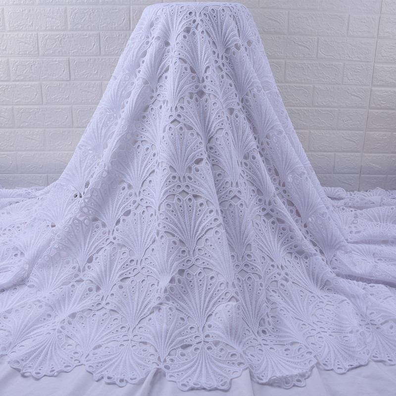 African Pure White Guipure Lace Fabric 2020 Wysokiej jakości Nigerian Cord Lace Tabil