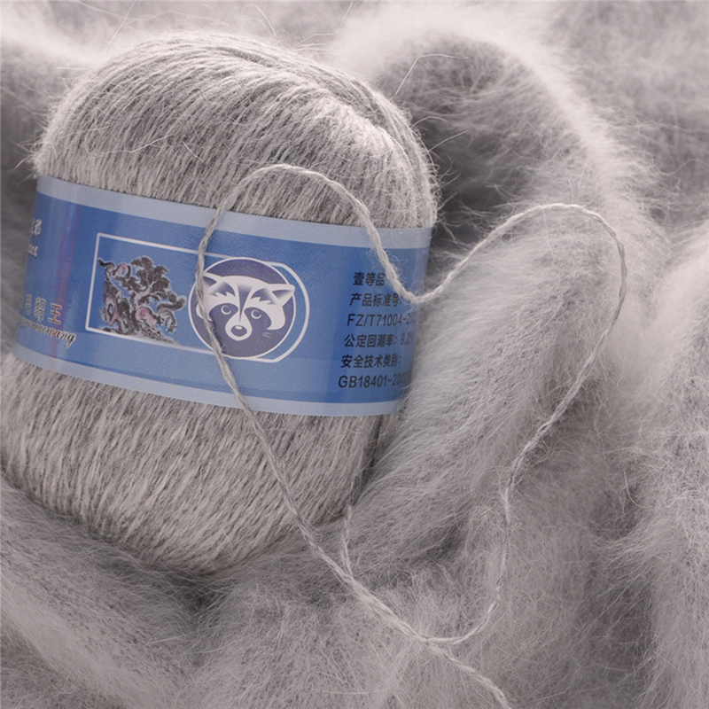 50+20gSoft Mink Velvet Wool Garn Anti-Pilling Long Plush Mink Cashmere Garn Handstickande virkad tråd för kofta halsduk