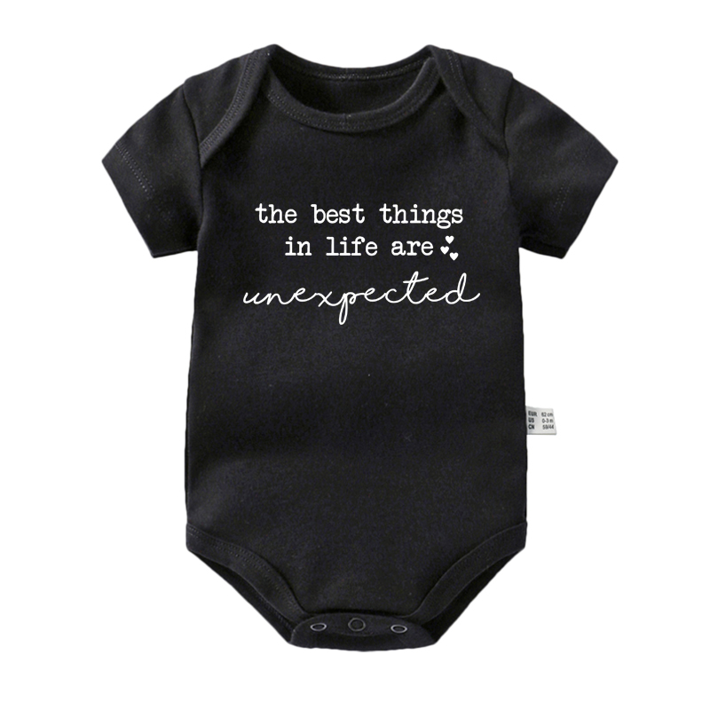 De beste dingen in het leven zijn onverwachte babyzwangerschap aankondiging onesies pasgeboren bodysuits jongen meisje romper kinderdouche geschenken