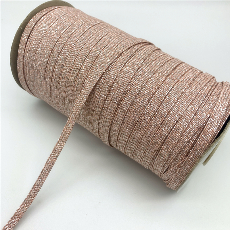5yards6mm Metallic Color High Elastic Sewing Elastic Band Fiat Rubber Band Waist Band Stretch Rope Elastic Ribbon