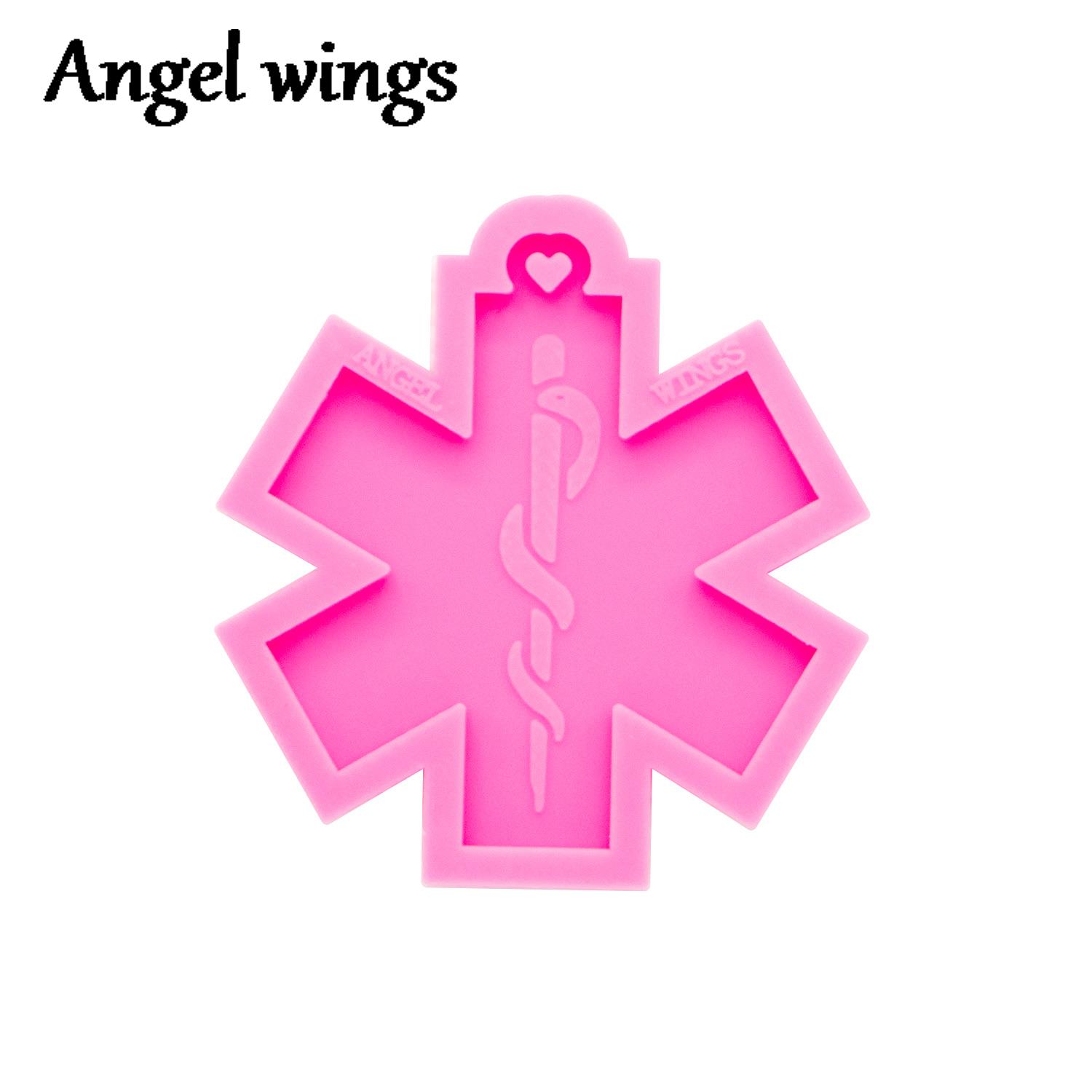 DY0557 Nurse Tag Silicone Heart Molds, Medical Responder Resin Mould, Scrub top with stethascope Shirt Epoxy DIY Craft Tool