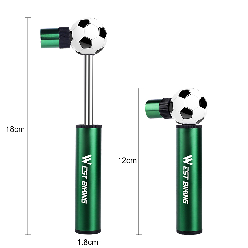 WEST BIKING 48G Mini Soccer & Basketball Bicycle Pump 90 PSI High Pressure Portable Tire Inflator Hand Air Pumps MTB Bike Pump