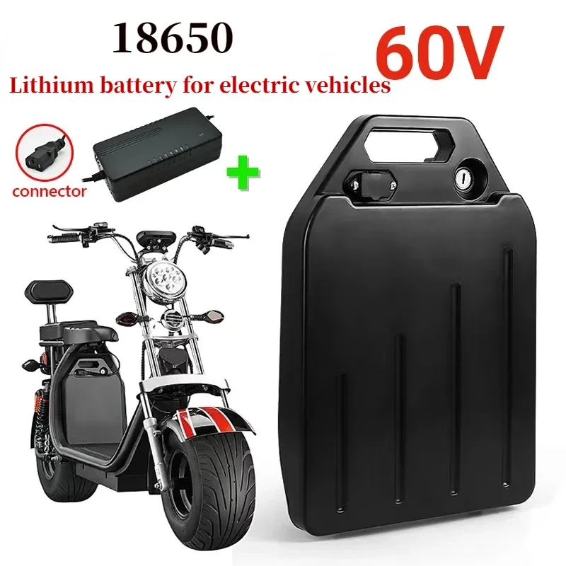 100%originele CityCoco Electric Scooter Battery 60V 20AH-100AH voor 250W ~ 1500W elektrische fiets waterdichte lithiumbattery+lader