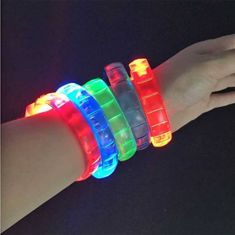 LED Rave Toy سوار LED متوهجة كرتون سوار لعبة مضيئة لعبة الملونة RGB الضوء على ألعاب لعطلة ديسكو ديسكو LED الحفلة 240410