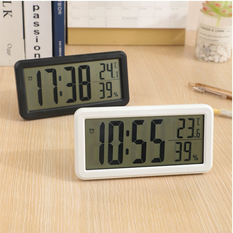 Slim Nordic Digital Alarm Clock Batteridriven stor skärm LED ELEKTRONISK KLOCK Simple Desk Clock Home Office Desktop Decor