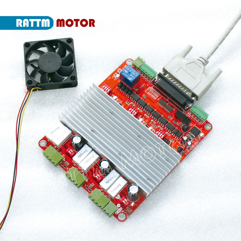 High speed Optocoupler TB6560 stepper motor driver 3Axis or 4 Axis CNC controller board & DB25 bable