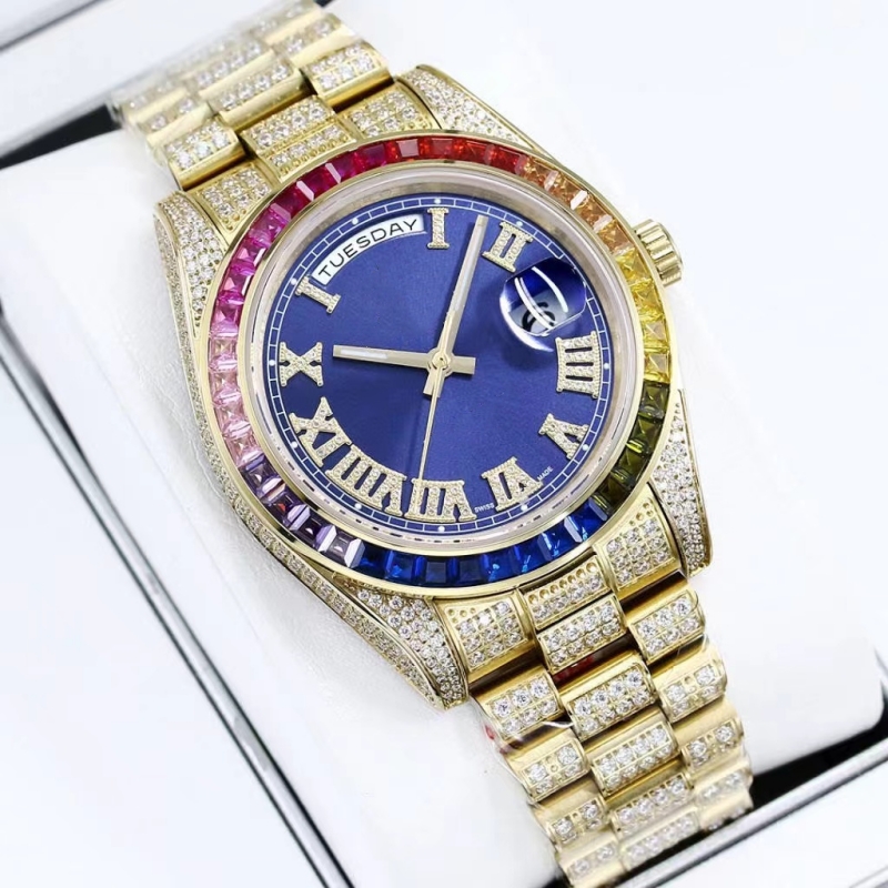 Luxus -Designer klassisches Mode Automatische mechanische Uhrengröße 41 mm alle Set mit Diamond Sapphire Glass Water of Function Männer mögen Weihnachtsgeschenke