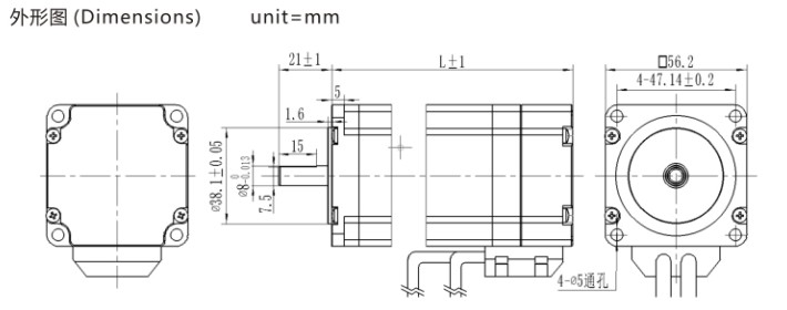 Moteur hybride Step-Servo NEMA23 MOTEUR DE VIS À BALLS 4A 2.2N.M 57EB76-SFU1204 + CL57 MOTEUR DE CONTRIBUTION CONTRIBUTION CNC CNC