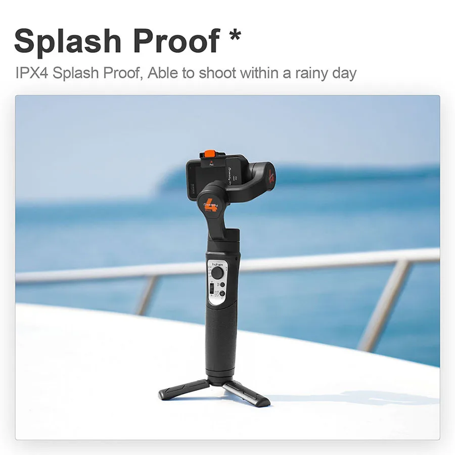 Gimbal Hohem Isteady Pro 4/Pro 3 Splash Proof 3Axis Handhållen Gimbal Stabilizer för GoPro Hero 10 9/8/7/6 DJI Osmo RX0 Action Camera