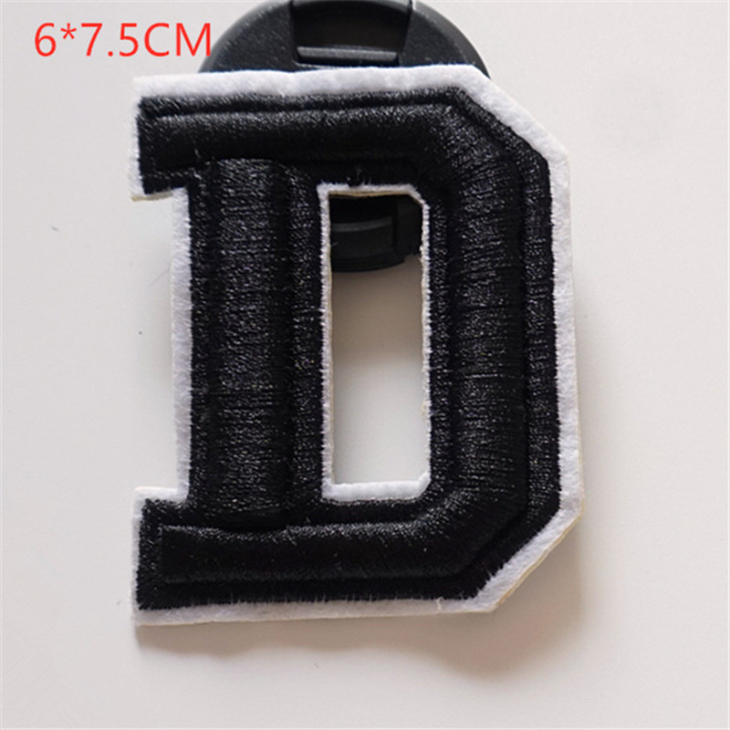 Patch di ricamo alfabeto inglese di grandi dimensioni, cuciture adesive su accessori tessuti di marca adesivi applique name patch