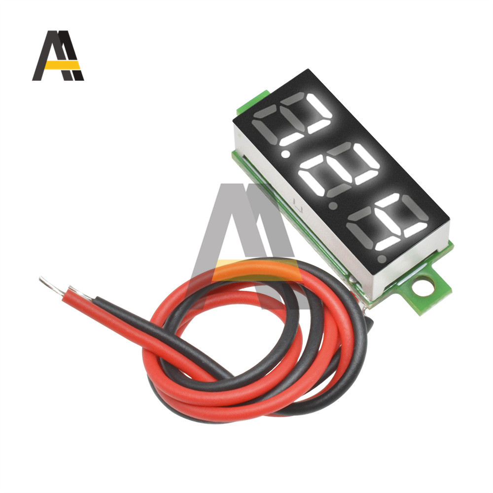 DC 2,5-30 V 0,28 pollici Mini LED LED Digital Voltmetro Tensione Pannello Tensione del misuratore 2 Filo Motociclo Volt Electric Volt Tester 5V 12V 24V