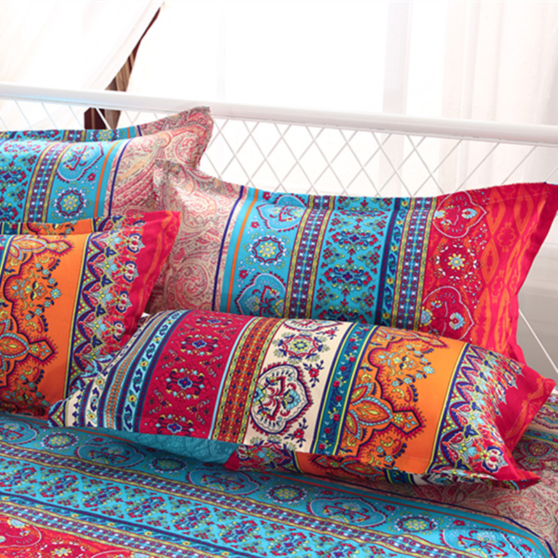 Fanaijia 3D Bohemian Pedding Sets Boho Printed Mandala kołdra Zestaw z poduszką królową rozmiar Bedlinen Home Tekstyle