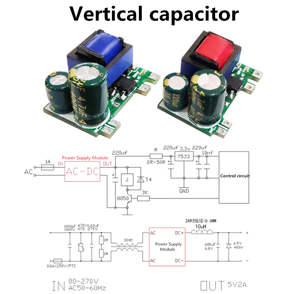 AC-DC 5V 700MA 12V 300MA MODULE D'ALIMENTATION ISOLÉE ISOLIE