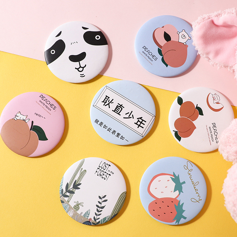 Makeup Mirror Portable Hand Mirror Mini Round Pocket Mirror Makeup Vanity Mirror Compact Mirror Cosmetic Tool Travel Accessories