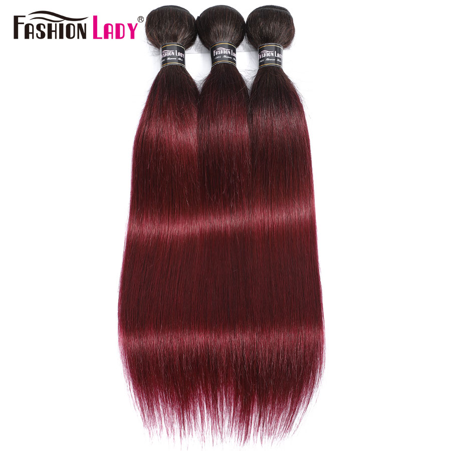 حزم الشعر البشرية OMBRE T1B/99J Tissage Cheveux Humain ما قبل الألوان باقة برازيلية برازيلية حزم البشرية المستقيمة