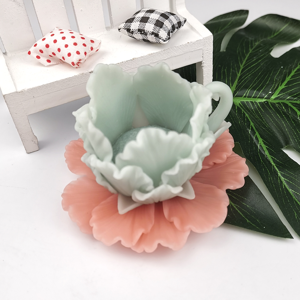 Przy Mould Silicone Flower Cup Daisy Rose Peony Soap Molds Mouldant Soap Molds Handmade Mould Clay Resin Candle Mould