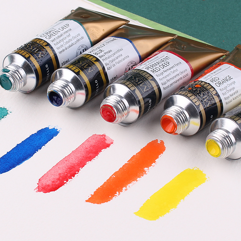 Corea Mijello Missione Gold Watercolor Paint 15 ml/tubo Pure Color Artist Professional Aquarelle Painting Art Forniture