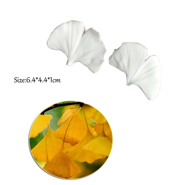 DIY Ginkgo Liść biżuteria do przechowywania naczynia silikonowa forma do ręcznie robionego prezentu betonowa żywica Clay Sugarcraft Formant M2161