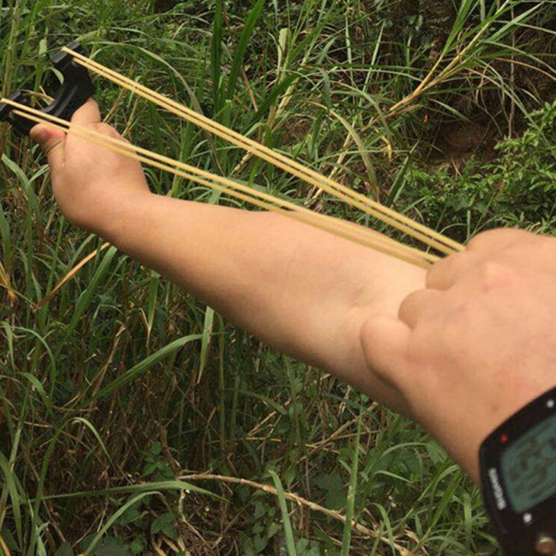 Alta precisão tradicional e poderoso couro circular de borracha plana de bobo de fins dupla para caça ao ar livre