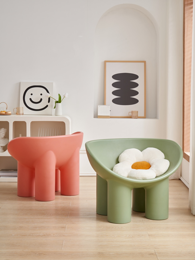 Nordic Design Modern dzieci dzieci PE plastikowe ekologiczne środowisko słonia noga krzesło na zewnątrz Roly Poly krzesło z poduszką