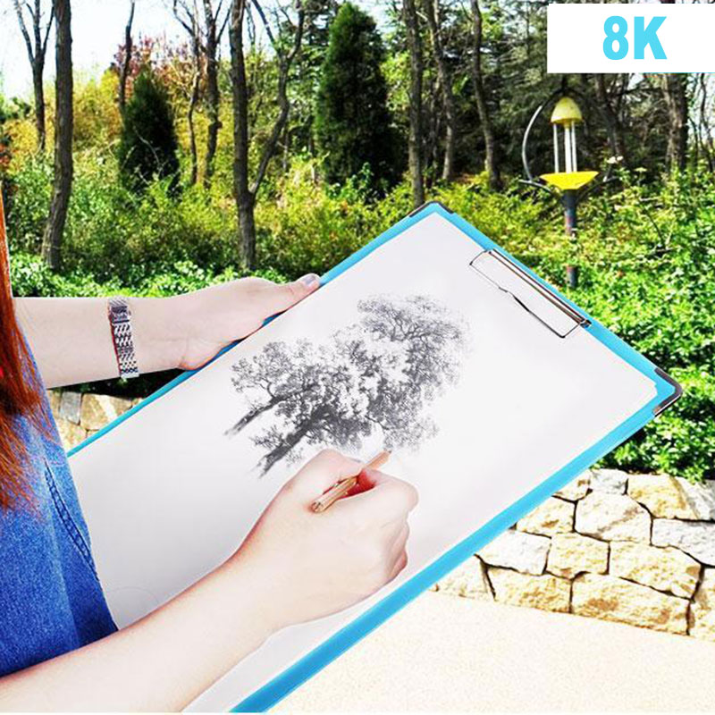 Waterproof 8K 40X29cm Sketchpad Clipboard Art Sketch Picture Clip Board Document Paper File Writing Pad For Drawing Drafting