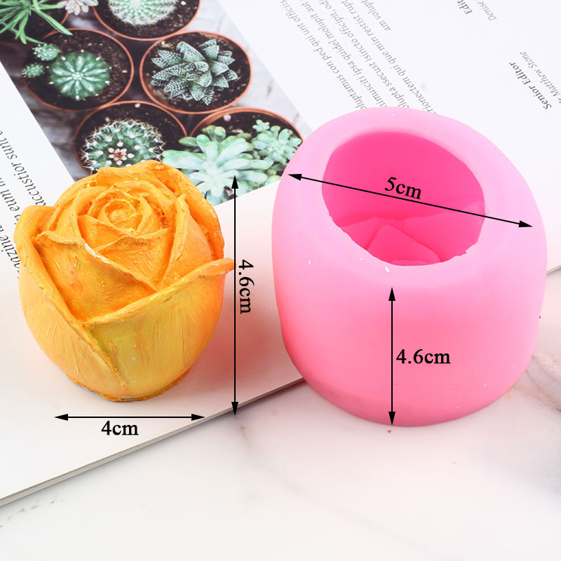 3D Rose Flower Siliconen Soap Schimmel Diy aromatherapie Gips kaarsen Maakt Mal Candy Chocolate Fondant Cake Decorating Tools