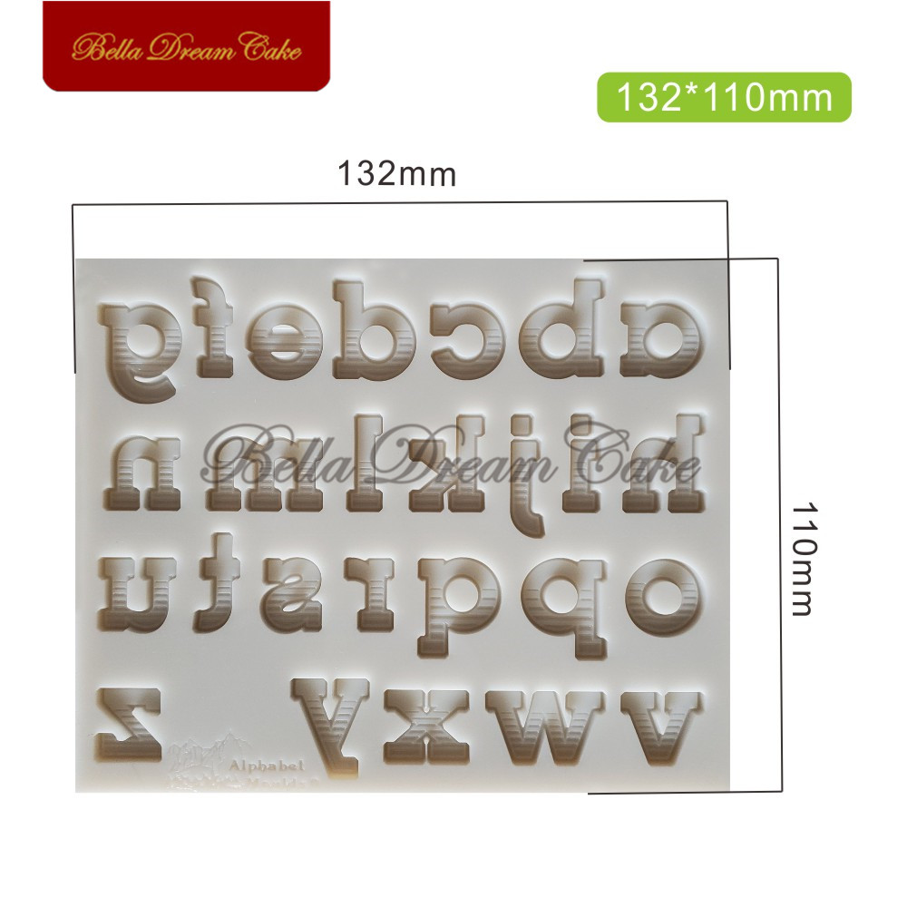 Stripe Uppercase / LETTRE MINOLASE / Numéro Moule de silicone Moules de chocolat fondant outil de décoration de gâteau