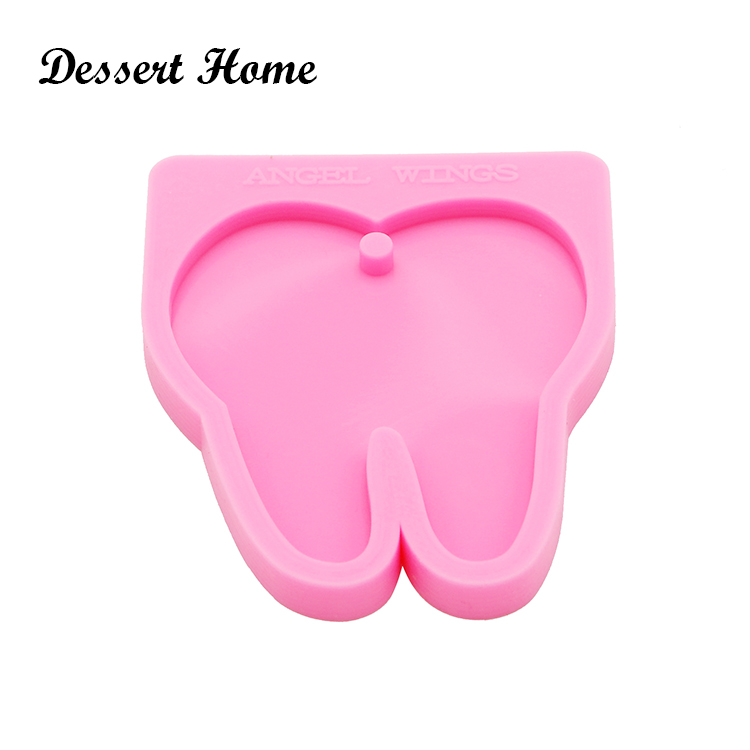 DY0159 UV Resin Silicone tooth Mold Epoxy Resin Molds For DIY Keychain Jewelry Making Tools Shining resin moldes