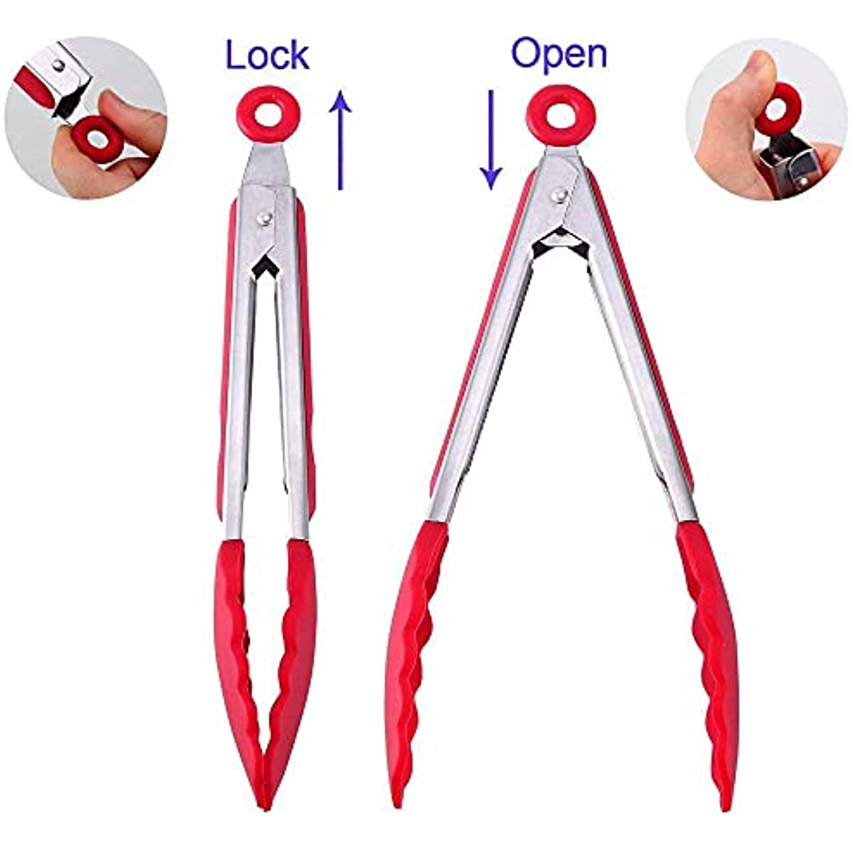 7/9/12/14/16 pouces de qualité alimentaire Silicone Alimentation Tong Cuisine Tongs Ustensile Cuisine Clip Clip Accessoires