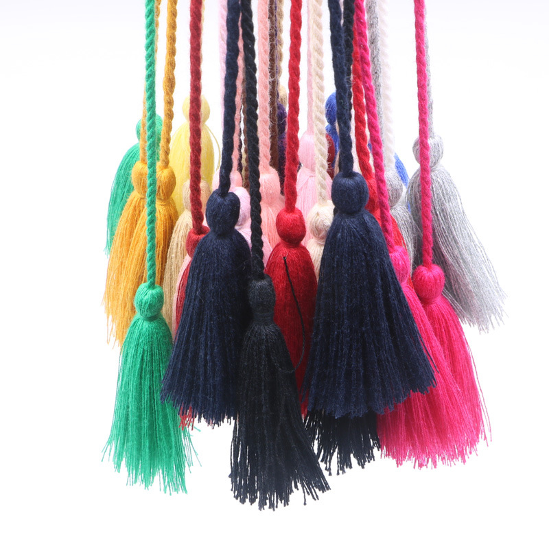 Double-end Long 134cm Tieback Tassels Fringe DIY Crafts Jewelry Curtain Garments Decor Silk Cord Rope Tape Tassels Pendant