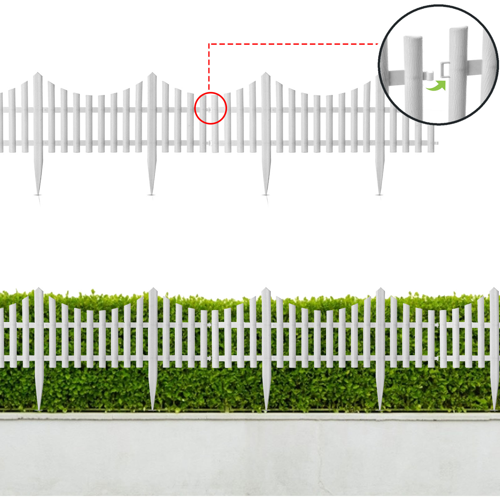 Garden Fence Garden Border Decorative Fence Picket Fence Plastic Garden Border Edge Garden Yard Wedding Decor Wholesale